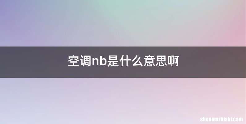 空调nb是什么意思啊