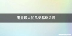 用量最大的几类基础金属