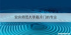 安庆师范大学最冷门的专业