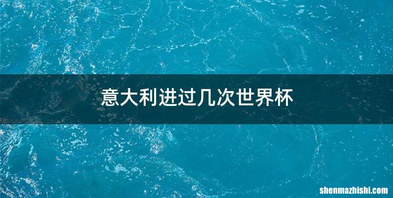 意大利进过几次世界杯