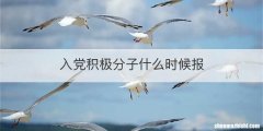 入党积极分子什么时候报