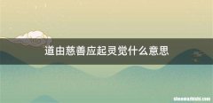 道由慈善应起灵觉什么意思