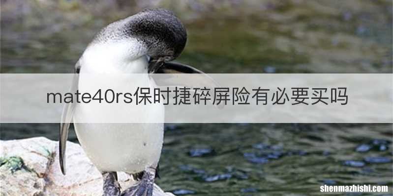 mate40rs保时捷碎屏险有必要买吗