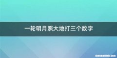 一轮明月照大地打三个数字