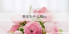 乘车为什么用by