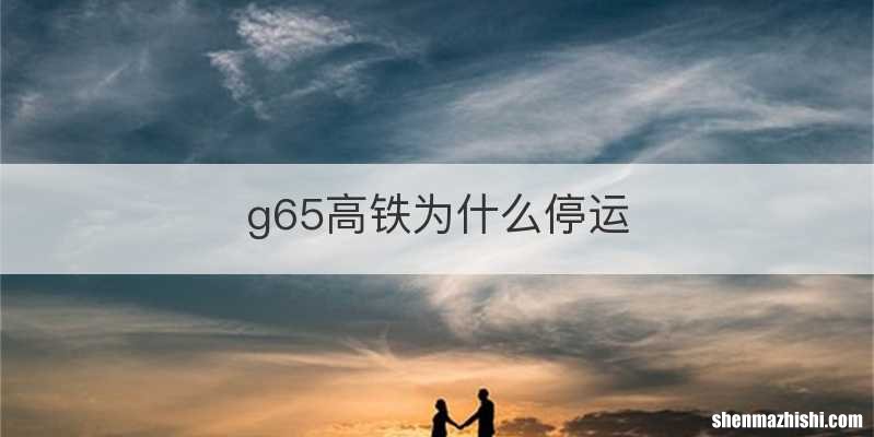 g65高铁为什么停运