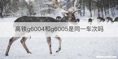 高铁g6004和g6005是同一车次吗