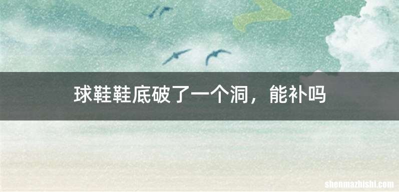 球鞋鞋底破了一个洞,能补吗