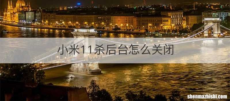 小米11杀后台怎么关闭
