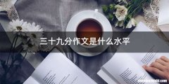 三十九分作文是什么水平