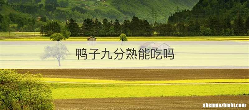 鸭子九分熟能吃吗