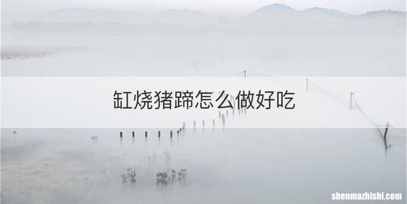 缸烧猪蹄怎么做好吃