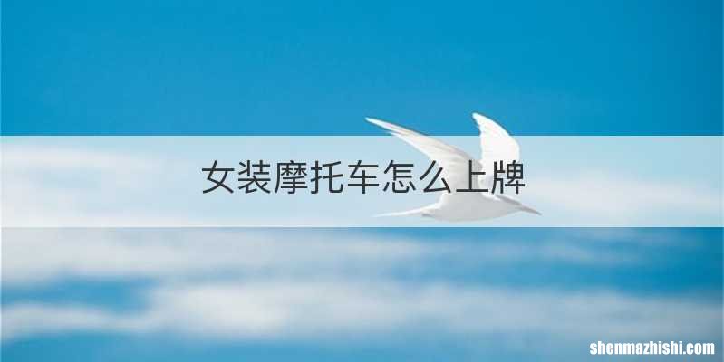 女装摩托车怎么上牌