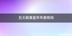 五大联赛是年年都有吗