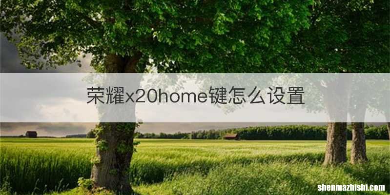 荣耀x20home键怎么设置