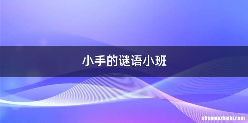 小手的谜语小班