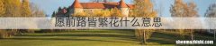 愿前路皆繁花什么意思