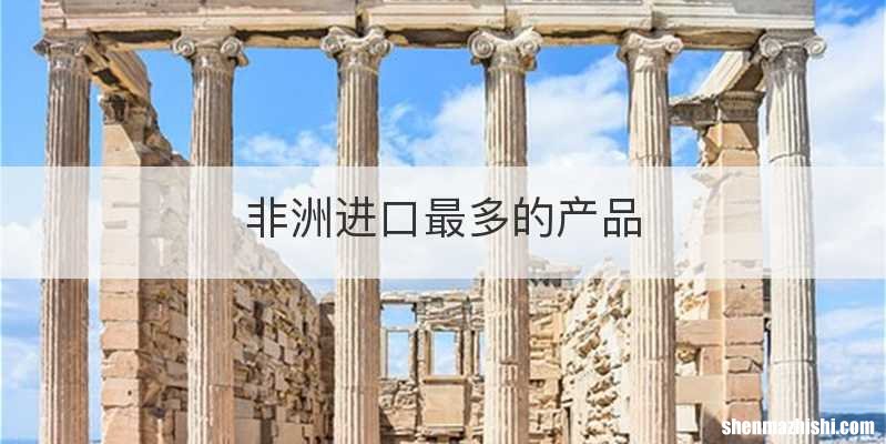 非洲进口最多的产品