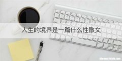 人生的境界是一篇什么性散文