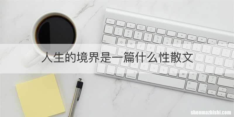 人生的境界是一篇什么性散文