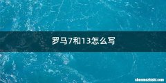 罗马7和13怎么写