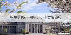 华为手表gt2可以开小米智能锁吗