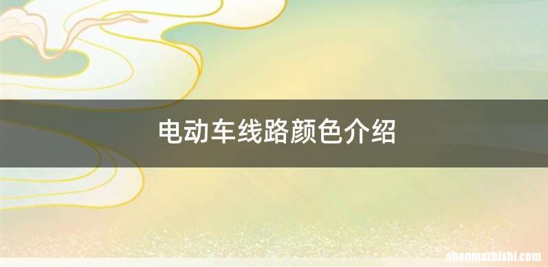 电动车线路颜色介绍