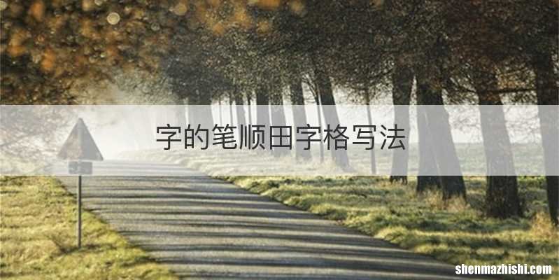 字的笔顺田字格写法