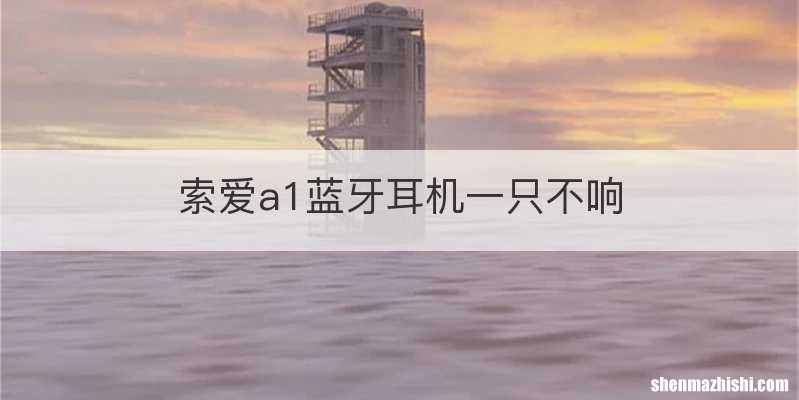 索爱a1蓝牙耳机一只不响
