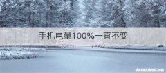 手机电量100%一直不变