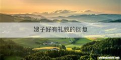 嫂子好有礼貌的回复