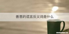 善意的谎言反义词是什么