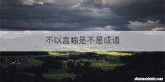不以言喻是不是成语