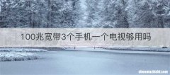100兆宽带3个手机一个电视够用吗