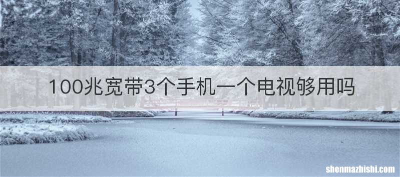 100兆宽带3个手机一个电视够用吗