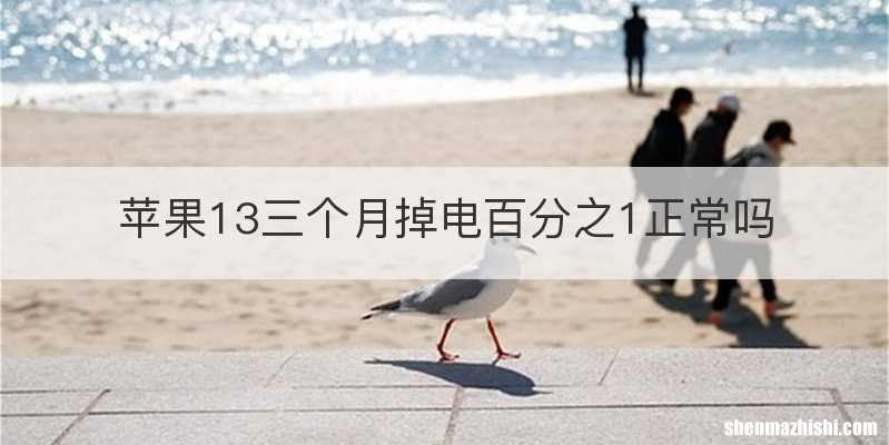 苹果13三个月掉电百分之1正常吗
