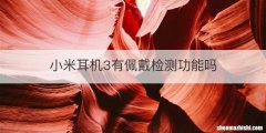 小米耳机3有佩戴检测功能吗