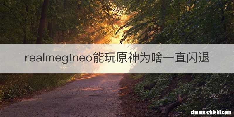 realmegtneo能玩原神为啥一直闪退