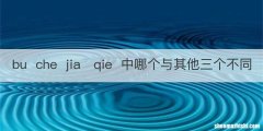 buchejiaqie中哪个与其他三个不同