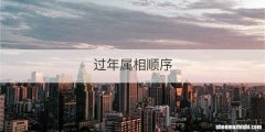 过年属相顺序