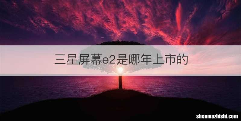 三星屏幕e2是哪年上市的