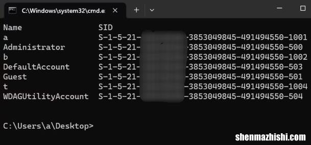如何在Windows11中查找任何用户的SID